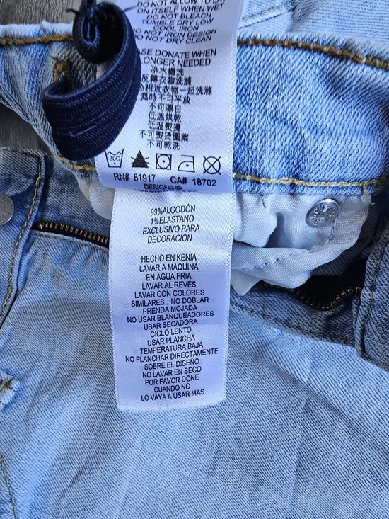 Levi's Light Blue Slim Straight Kid's Jeans - Picture 13 of 16